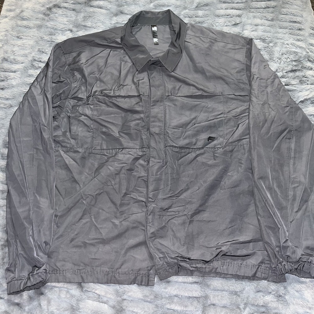 Fabletics The Lockdown Track Jacket Mens large Long Sleeve Snap Button Black